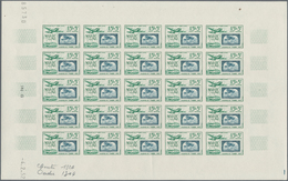 Marokko: 1949/1956, IMPERFORATE COLOUR PROOFS, MNH Assortment Of Five Complete Sheets (=125 Proofs), - Cartas & Documentos