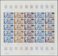 Wallis- Und Futuna-Inseln: 1973/1978, IMPERFORATE COLOUR PROOFS, MNH Collection Of 33 Complete Sheet - Andere & Zonder Classificatie