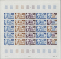 Wallis- Und Futuna-Inseln: 1973/1978, IMPERFORATE COLOUR PROOFS, MNH Collection Of 33 Complete Sheet - Other & Unclassified