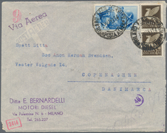 Italien: 1939/1945, Censored Letters And Cards To And From Italy In Total Appr. 52 Items, 13 Of Them - Verzamelingen