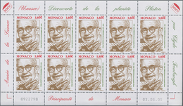 Monaco: 2005, 1.22, 1.98, 3.80 €, Year Of Science, 770 Complete Sheets Per Issue With 7.700 Sets Min - Gebruikt