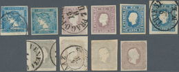 Österreich: 1851/1863, Gehaltvolle Partie Mit Ca. 30 Gebrauchten U. Ungebrauchten Zeitungsmarken, Da - Sammlungen