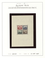 Deutschland: 1930-1962, Block Ausgaben, Zumeist Postfrische Blöcke Ab Iposta, Nothilfe 1933, Besetzu - Colecciones