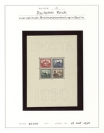 Deutschland: 1930-1962, Block Ausgaben, Zumeist Postfrische Blöcke Ab Iposta, Nothilfe 1933, Besetzu - Verzamelingen