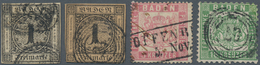 Baden - Marken Und Briefe: 1851-68: Sammlung Von 53 Marken Aller Ausgaben, Fast Alle Gestempelt, Nur - Autres & Non Classés