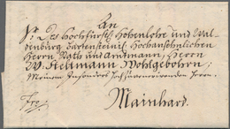 Bayern - Vorphilatelie: 1571/1892, NÜRNBERG Und Umgebung, Partie Von 39 Markenlosen Belegen (Vorphil - Collections