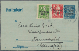 Bayern - Marken Und Briefe: 1920, MISCHFRANKATUREN Bayern-Deutsches Reich, Attraktives Konvolut Mit - Other & Unclassified