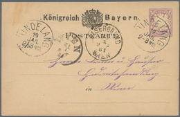 Bayern - Ganzsachen: 1879/82 Ca. 597 Bedarfsverwendete Ganzsachenkarten, Nur Wenige Ins Benachbarte - Sonstige & Ohne Zuordnung