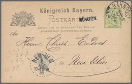 Bayern - Ganzsachen: 1886/88, Sammlung Von Ca. 860 Gebrauchte Ganzsachenkarten, Dabei Auch Einige Mi - Altri & Non Classificati