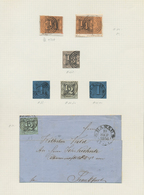 Thurn & Taxis - Marken Und Briefe: 1852/1868, Interessante Sammlung Auf Selbst Gestalteten Blättern - Altri & Non Classificati