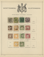 Württemberg - Marken Und Briefe: 1851/1920, Gestempelte Und Ungebrauchte Sammlung Auf Alten Schaubek - Andere & Zonder Classificatie