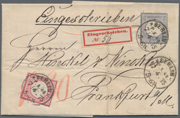 Deutsches Reich: 1875/1919, EINSCHREIBE-POST, Interessante Partie Mit Ca.40 Belegen, Dabei Frühe R-Z - Verzamelingen