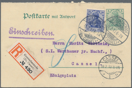 Deutsches Reich: 1890/1944 Ca., Reichhaltiger Posten Mit Ca.280 Belegen, Dabei Einschreiben, Eilbote - Verzamelingen