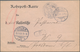 Deutsches Reich: 1903/1941, ROHRPOST, Interessantes Konvolut Mit 14 Belegen, Dabei Briefe Von Berlin - Verzamelingen