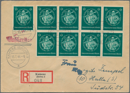 Deutsches Reich: 1942/1944, Attraktives Konvolut Mit 7 Einschreibebriefen, Alle Mit Portogerechten S - Sammlungen