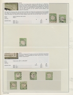 Deutsches Reich - Brustschild: 1872, Schöne Spezialsammlung Der PLATTENFEHLER 1 Kr. Grün Und 2 Kr. R - Colecciones