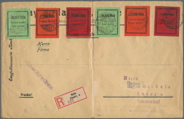 Deutsches Reich - Inflation: 1923, Halle (Saale), 18.9.-20.9., Private Gebührenzettel Auf Glanzpapie - Verzamelingen