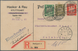 Deutsches Reich - Weimar: 1923/1932, Gehaltvoller Sammlungsbestand Mit Ca.50 Belegen, Dabei Hochwert - Collezioni