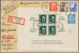 Deutsches Reich - 3. Reich: 1937/1938, HITLER-BLOCKS, Interessantes Konvolut Mit 20 Belegen, Alle Fr - Unused Stamps
