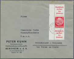 Deutsches Reich - Zusammendrucke: 1935/1945, Partie Von 108 Briefen/Karten Mit Zusammendruck-Frankat - Se-Tenant