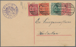 Deutsches Reich - Dienstmarken: 1921/1942, MISCHFRANKATUREN DIENST- Und FREIMARKEN, Interessantes Ko - Dienstmarken