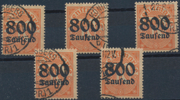 Deutsches Reich - Dienstmarken: 1923, 800 Tsd. Auf 30 Pfg. Mit Wz. Rauten, Engros-Partie Von Zehn Sa - Service