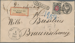 Deutsches Reich - Besonderheiten: 1881/1953, "VOM AUSLAND ÜBER", Gehaltvolles Konvolut Mit 19 Belege - Andere & Zonder Classificatie