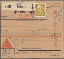 Deutsches Reich - Besonderheiten: 1924/1944, KOMBINATION FREISTEMPEL + BRIEFMARKEN, Interessante Par - Sonstige & Ohne Zuordnung