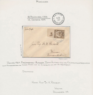 Deutsche Kolonien: 1901/1907, Kleines Auf Albumblätter Aufgezogenes Lot Von Neun Belegen Von Den Mar - Autres & Non Classés