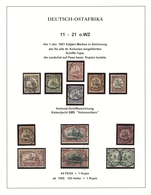 Deutsch-Ostafrika: 1893-1920, Gestempelte Sammlung Auf Selbst Gestalteten Blättern Mit Vielen Guten - Deutsch-Ostafrika