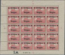 Deutsche Besetzung I. WK: Landespost In Belgien: 1916, 1 F. 25 Cent Auf 1 Mark Karminrot, Wertangabe - Besetzungen 1914-18