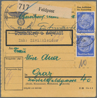 Feldpost 2. Weltkrieg: 1938/1945, Interessanter Sammlungsbestand Mit Ca.60 Belegen, Dabei SS-Feldpos - Autres & Non Classés