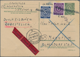 Alliierte Besetzung - Notstempel: 1946/1949, Gehaltvolle Partie Mit 24 Frankierten Bedarfs-Belegen M - Altri & Non Classificati