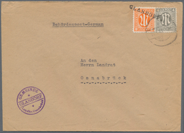 Alliierte Besetzung - Notstempel: Bizone: 1945/1950, Gehaltvolle Partie Mit Ca.40 Frankierten Belege - Sonstige & Ohne Zuordnung