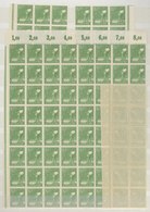 Alliierte Besetzung - Gemeinschaftsausgaben: 1946, Arbeiter 10 Pfg. Gelblichgrün Per 88mal In Bogent - Other & Unclassified