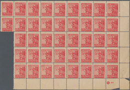 Sowjetische Zone - Mecklenburg-Vorpommern: 1946, Abschiedsserie 12 Pfg. Rot Auf Papier Z Mit Diagona - Autres & Non Classés
