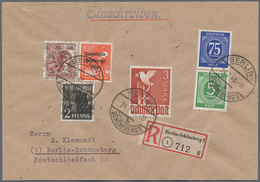 Berlin - Vorläufer: 1946/1954, Interessante Partie Mit über 80 Belegen, Dabei Meist Vorläufer Westbe - Storia Postale