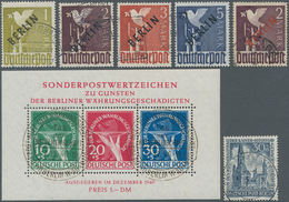 Berlin: 1948/1990, In Den Hauptnummern Fast Komplette Sammlung (Nr. 68-70 Fehlen), Teuere Aufdruckma - Brieven En Documenten