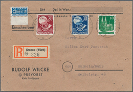 Französische Zone - Rheinland Pfalz: 1944/1949, Partie Von 45 Briefen, Dabei Zwei Serien Hilfswerk L - Other & Unclassified