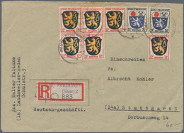 Saarland (1947/56): 1945-1955, Posten Mit Rund 45 Belegen, Zumeist R-Briefe Mit Vielen Unterschiedli - Ongebruikt