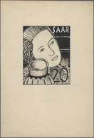 Saarland (1947/56): 1950 (ca.), August Clüsserath (1899-1966), Vier S/w-Entwürfe Im Format 10,2:12,7 - Ungebraucht