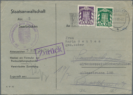 Saarland (1947/56) - Dienstmarken: 1950/1953, Lot Von 13 Dienstbriefen Mit Frankaturen Der Wappen-Au - Otros & Sin Clasificación