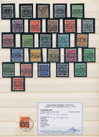 Bizone: 1948, 1 Bis 84 Pfg Ziffer Mit Band- & Netzaufdruck, Weit überkompletter Gestempelter Prachts - Other & Unclassified