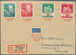 Bundesrepublik Deutschland: 1949/1959, Gehaltvolle Und Nahezu Komplette Sammlung Mit Frankaturen Von - Verzamelingen