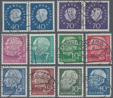 Bundesrepublik Deutschland: 1960/1962, Gestempeltes Lot: Heuss Lumogen Lose Gestempelt Sowie Satzfra - Colecciones