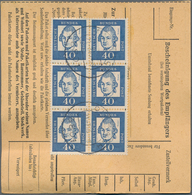 Bundesrepublik Deutschland: 1964/1973 (ca.), Reichhaltiger Bestand Von Paketkarten(stammteilen), Mei - Sammlungen