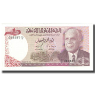 Billet, Tunisie, 1 Dinar, 1980, 1980-10-15, KM:74, NEUF - Tunesien