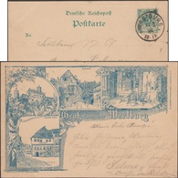 Allemagne 1893. Entier Postal TSC. Le Château De La Wartbourg (patrimoine UNESCO), Lutherstube Et Maison Luther - Teologi