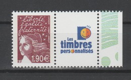 FRANCE / 2004 / Y&T N° 3688Q ** : Marianne De Luquet (vignette TPP) 1.90 € Brun-prune Gomme Brillante X 1 BdF D - Personalized Stamps