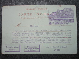 Delcampe - Inauguration Des Agrandissements Des Grands Magasins Universels - 49 à 55, Cours De La Liberté - Lyon 3